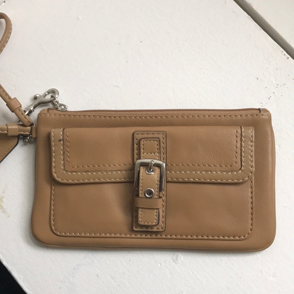 Coach Tan Wristlet
